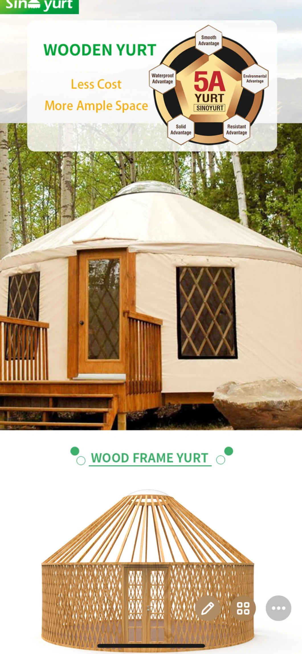 Luxury Yurts Fashionable Mobile Housing Mongolian Yurt